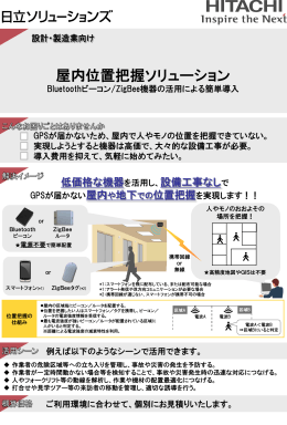 屋内位置把握ソリューション(DMS) リーフレット