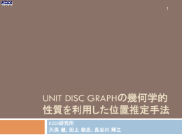 UNIT DISC GRAPHの幾何学的 性質を利用した位置推定手法