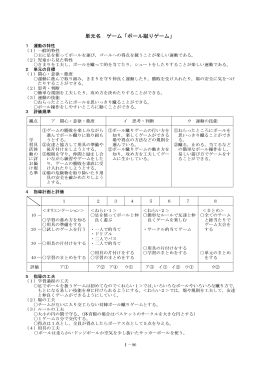 単元名 ゲーム「ボール蹴りゲーム」