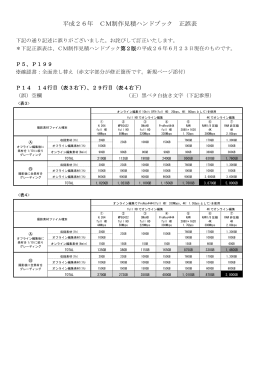 CM制作見積ハンドブック正誤表 第2版（PDF形式 2014.6.23版）