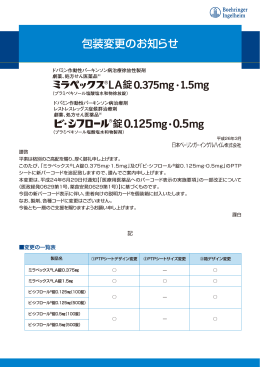 包装変更のお知らせ - 医療用医薬品基本情報