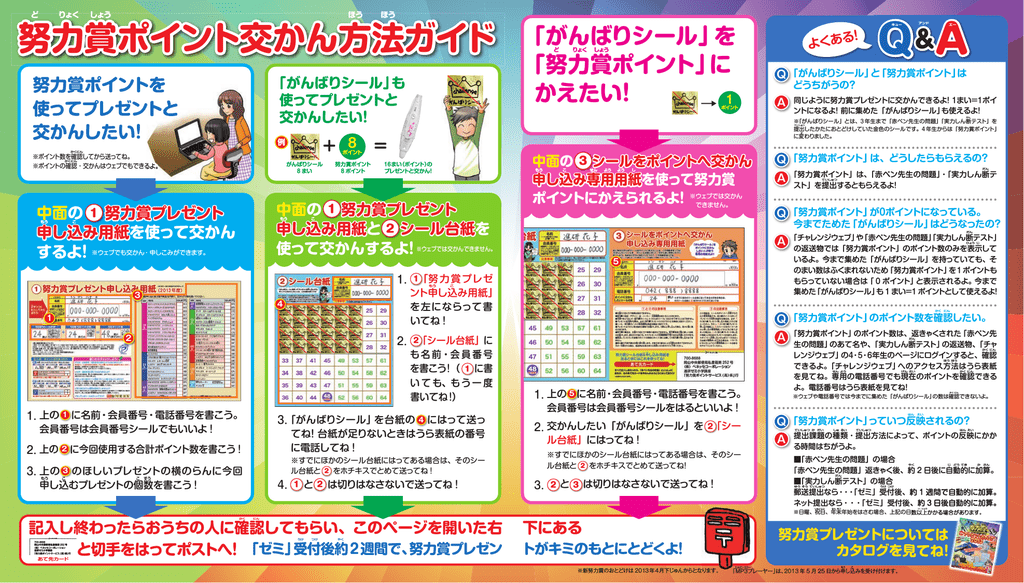 努力賞ポイント交かん方法ガイド 努力賞ポイント交かん方法ガイド