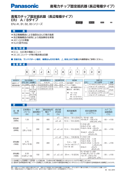 高電力チップ固定抵抗器（長辺電極タイプ）