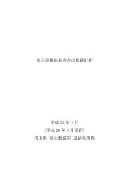 「埼玉県橋梁長寿命化修繕計画（平成26年3月更新）」（PDF：246KB）