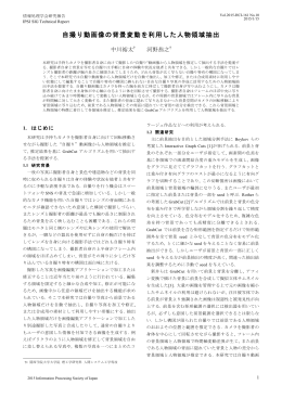 自撮り動画像の背景変動を利用した人物領域抽出
