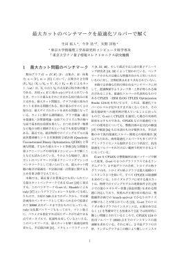 最大カットのベンチマークを最適化ソルバーで解く - Research Institute