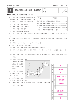 日本のあけぼのと弥生時代 1 無料で使える中学学習プリント