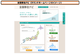 全国移住ナビ（ラウンドホームページのイメージ）