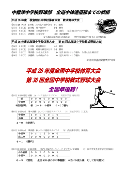 平成26年度全国中学校体育大会 第36回全国中学校軟式