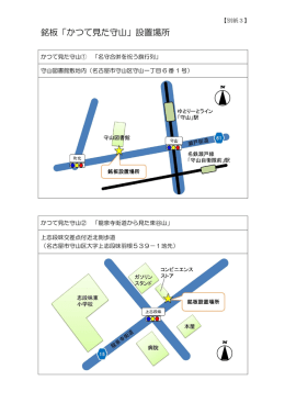銘板「かつて見た守山」設置場所
