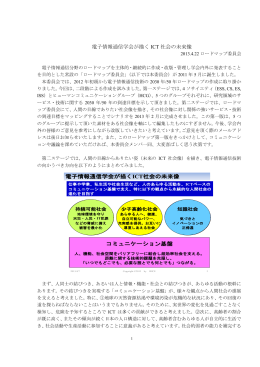 電子情報通信学会が描く ICT 社会の未来像 コミュニケーション基盤 電子
