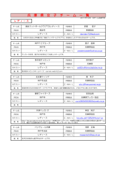 兵 庫 県 女 子 チ ー ム 一 覧