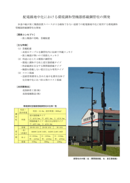 配電線地中化における環境調和型機器搭載鋼管柱の開発
