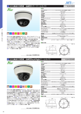 52万画素CCD搭載 高画質カラードームカメラ 52万画素CCD搭載 高