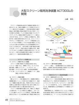 大型スクリーン版用洗浄装置ACT300Lの開発