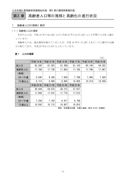 第3章 高齢者人口等の推移と高齢化の進行状況（P8〜P12）