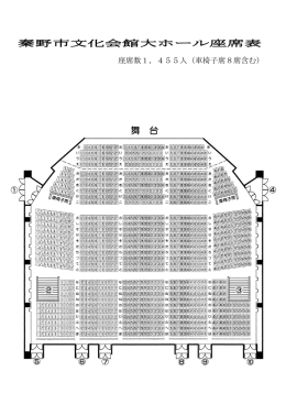 秦野市文化会館大ホール座席表