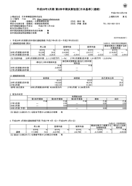 平成28年3月期 第2四半期決算短信〔日本基準〕（連結）