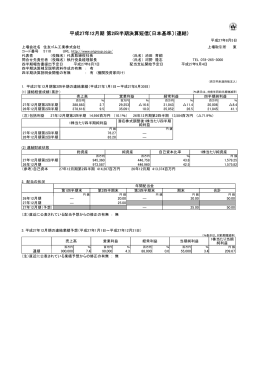 平成27年12月期 第2四半期決算短信〔日本基準〕（連結）