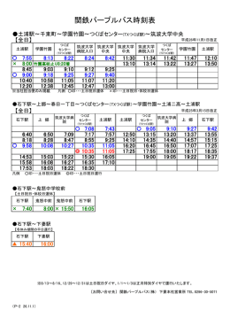 関鉄パープルバス時刻表