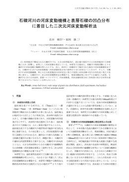 石礫河川の河床変動機構と表層石礫の凹凸分布 に着目した二 - J