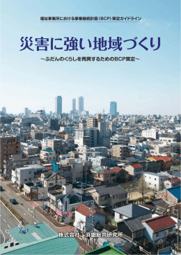 災害に強い地域づくり ～ふだんのくらしを再興するため