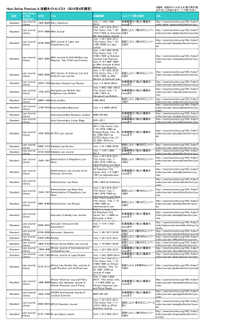 Hein Online Premium A 収録タイトルリスト (2013年4月現在)