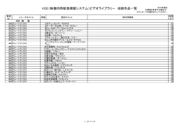 VOD（映像同時配信視聴システム）ビデオライブラリー 収録作品一覧