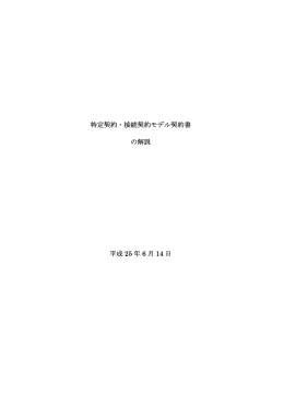 モデル契約書解説 - 資源エネルギー庁