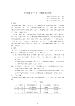 住宅除染モデルケース数量算出要領