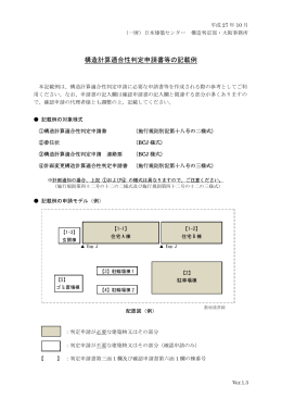 構造計算適合性判定申請書等の記載例