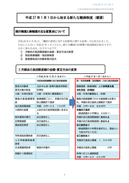 平成 27 年 1 月 1 日から始まる新たな難病制度（概要）