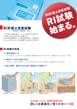 RI計器土密度試験