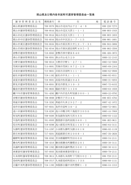岡山県内市区町村選挙管理委員会の所在地及び電話番号 [PDFファイル