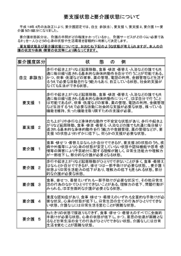 要支援状態と要介護状態について