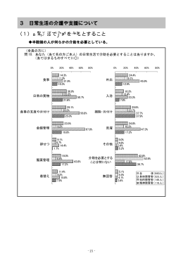 （1）日常生活で介助を必要とすること 3 日常生活の介護や支援について