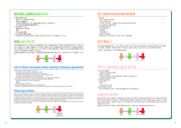 契約時に必要なものリスト 保証人について List of items necessary