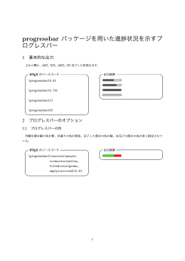 progressbar パッケージを用いた進捗状況を示すプ ログレスバー