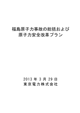 「福島原子力事故の総括および原子力安全改革プラン」（PDF