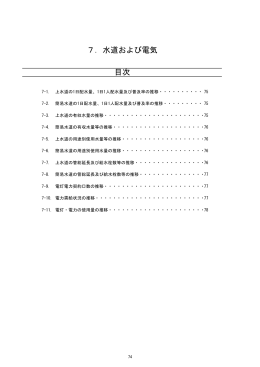 7．水道および電気 目次