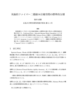 双曲的 二橋絡 目補空間 標準的分割