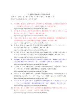 大津研応用物理学会講演奨励賞