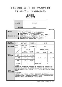 平成26年度 スーパーグローバル大学等事業