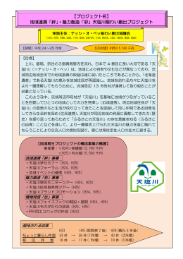 地域連携「絆」・魅力創造「彩」天塩川賑わい創出プロジェクト