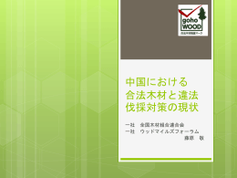 中国における 合法木材と違法伐採対策の現状