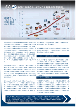 中国におけるテレマティクス発展の阻害要因
