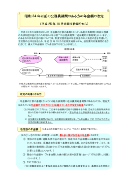 昭和 34 年以前の公務員期間のある方の年金額の改定