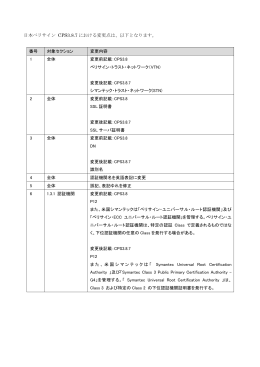 日本ベリサイン CPS3.8.7 における変更点は、以下となります。