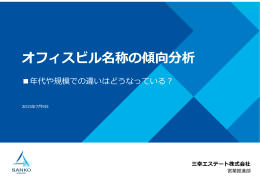 オフィスビル名称の傾向分析発表