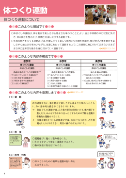 体つくり運動について～多様な動きをつくる運動遊び （PDF:1510KB）